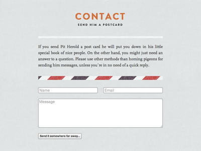 Contact grid typography web