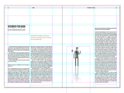 KÅRK Mag Article Spread grid print typography