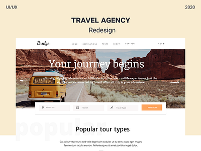 Travel agency redesign agency design travel travel agency ui ux web