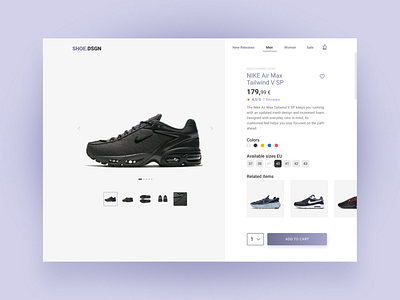Shoe product website cta button eshop filters flat minimal nike nike air shoe ui ux website