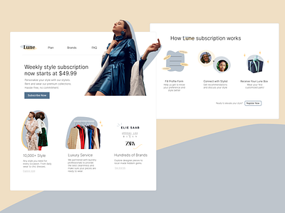 Landing Page Fashion Rental Website - Daily UI #003 daily ui dailyui design elegant fashion fashion website landingpage minimal minimalist ui