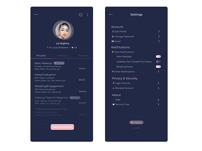 Profile & Settings Page (Daily UI 6 & 7) account app daily ui dailyui emoji minimal profile profile page settings