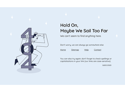 404 Error Page - Daily UI 08 404 404 errror 404page copy daily ui dailyui design illustration minimal ui