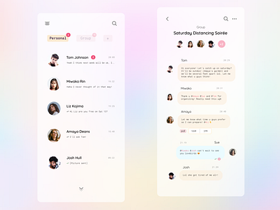 Chat / Messaging App - Daily UI 13 chat chat app chatbox daily ui dailyui direct message messaging messaging app modern