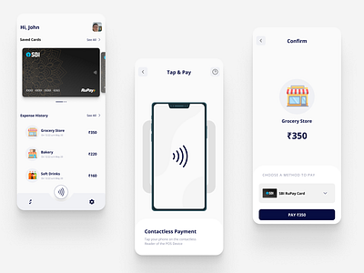 Contactless Payment Wallet UI