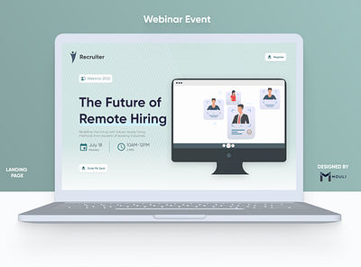 Webinar Landing Page design illustration illustrator logo logo design photoshop ui ux vector