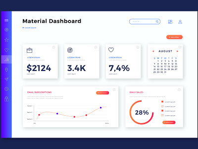 Dashboard Material Design