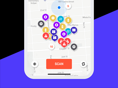 Vehicle states icons for map mobile app mobile ui uiux