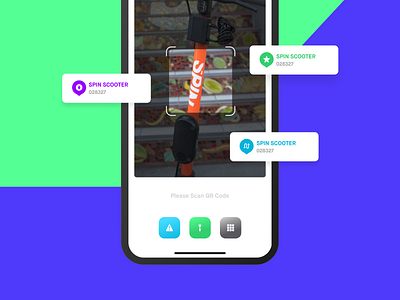 The scanning experience for Spin Team app app design mobile app mobile ui redesign uiux