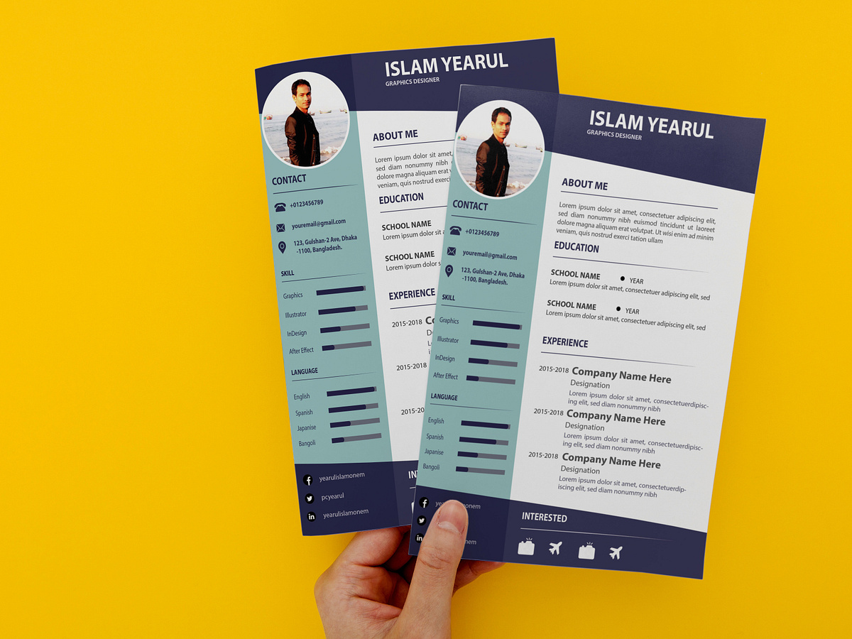 Biodata Design designs, themes, templates and downloadable graphic ...