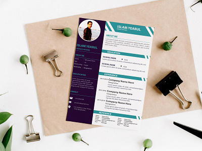 Resume Template Design biodata design