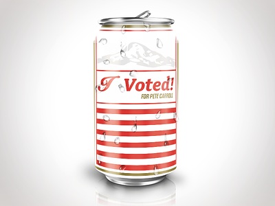Vote PNW beer can design election pnw rainier seattle type typography united states vote