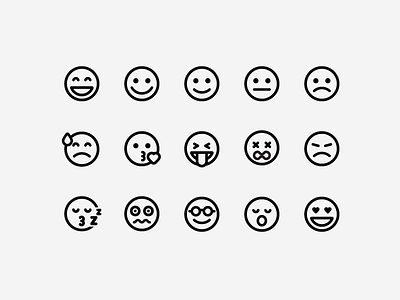 Emoji Set angry emojis emoticons happy icons sad smile smileys