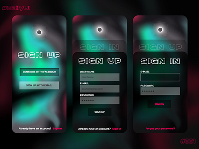 DAILY UI 001 SIGN UP PAGE app dailyui dailyui 001 dailyuichallenge design signin ui