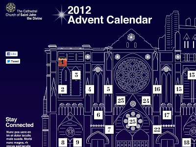 Interactive Advent Calendar flat design illustration interactive