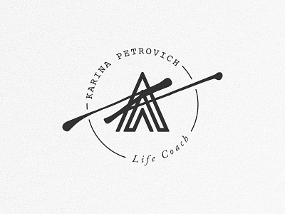 Karina Petrovich branding emblem. graphic design logo