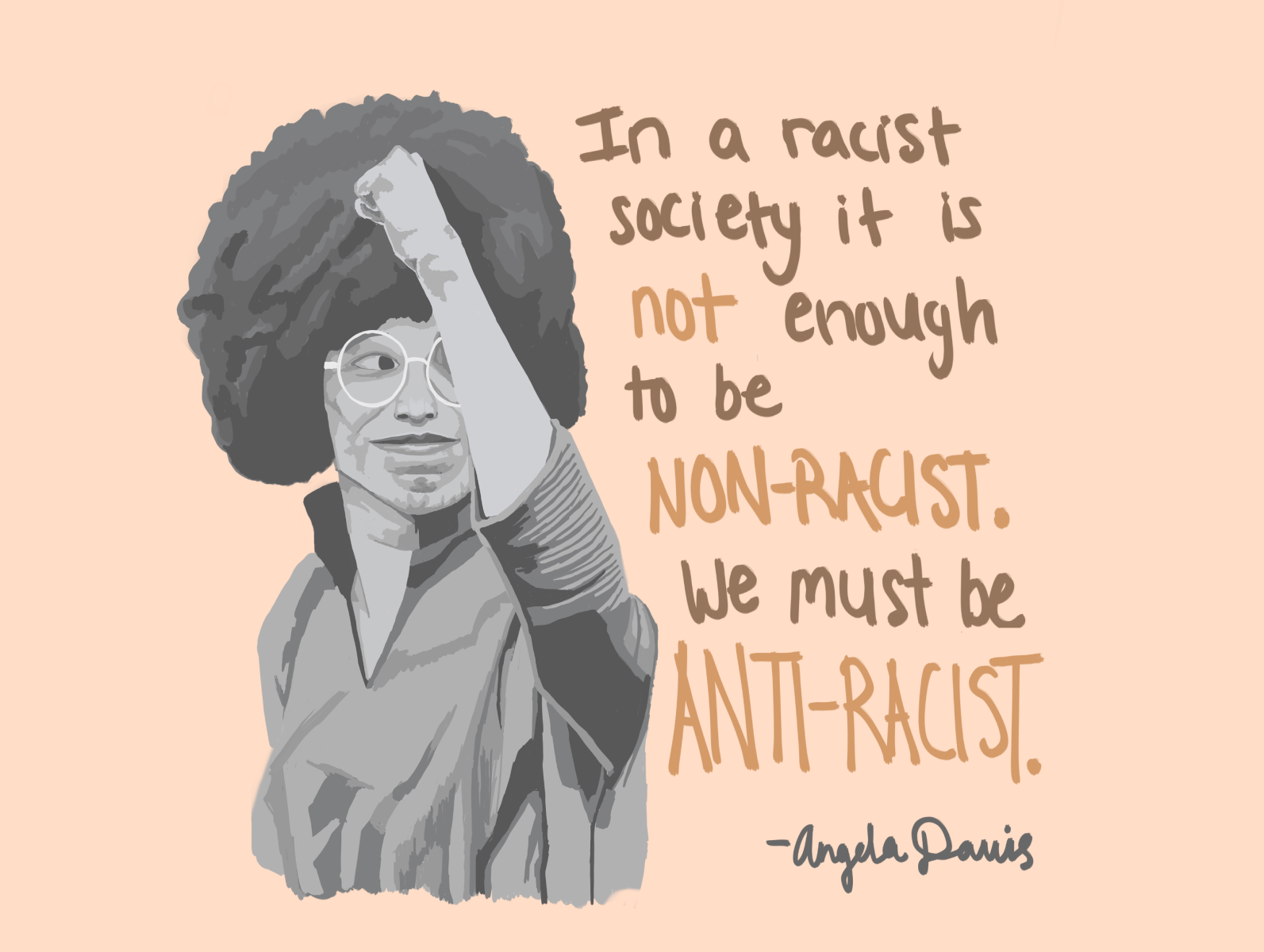 Angela Davis Quote By Natalie Dinh On Dribbble