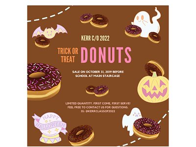 Donut Sales Halloween Flyer