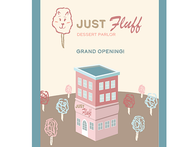 Just Fluff Ad Campaign: Flyer 2 branding design illustration logo