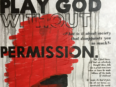 PLAY GOD WITHOUT PERMISSION agata aster art artist artwork branding design designer designs graphic design illustration painting