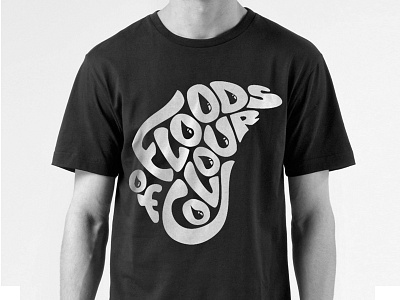 Floods of Colour apparel color drop droplet floods logo rain shirt typography