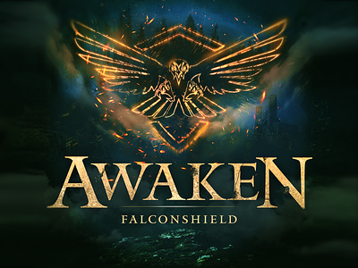 AWAKEN branding design eldenring falcon fanart graphic design illustration logo music photomanu vector videogame