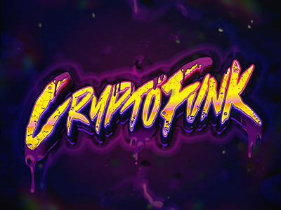 Crypofunk design logo mad scientist music text typography vector videogame