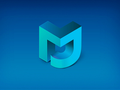 Personal Branding blue branding gradient identity logo logotype mark mj