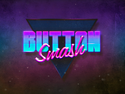 Button Smash 80s branding button identity logo retro smash type videogames vintage