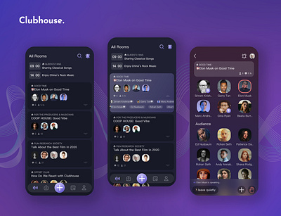 Clubhouse Redesign design mobile ui ux