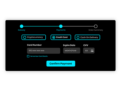 Credit Card Checkout Component - Daily UI Challenge #002 component daily ui daily ui challenge design responsive ui ui component web design webflow website website concept wordpress