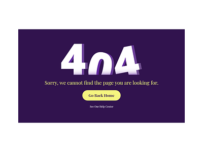 404 Page Design - Daily UI Challenge #008