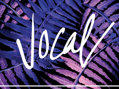 vocal design illustration script type typography watercolor