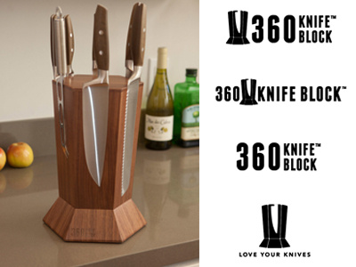 360 Knife Block branding branding logo design