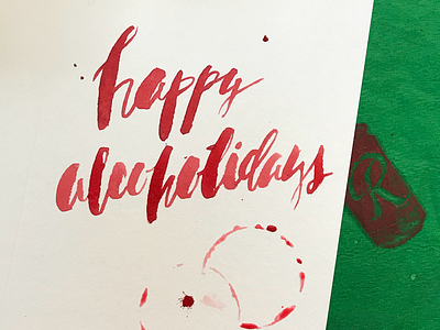 Lettering for holiday cards lettering script type typography watercolor