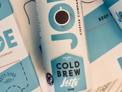Joe Coffee Cold Brew process shot branding coffee cold brew cpg hand lettering packaging