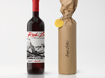 RL lettering & wine label design branding label design lettering packaging