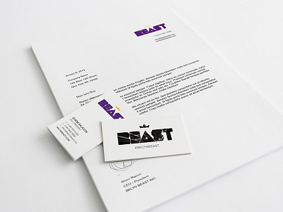 BEAST Branding beast bklynbeast branding business card design letterhead logo print rajoon