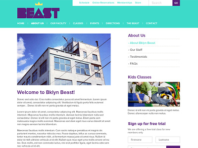 BEAST Website beast bklynbeast css3 design html5 mobile parkour rajoon ui ux website wordpress