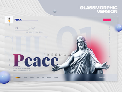 Glassmorphic church banner design banner design christmas churchdesign design illustration ui uiuxdesign webdesign