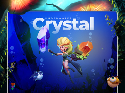 Crystal graphic design illustration ui uiux visualdesign websitebanner