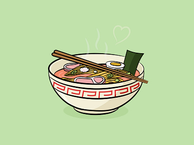 Ramen bowl, yummy! design graphic design graphic designer illustration illustrator ramen vector vectorart