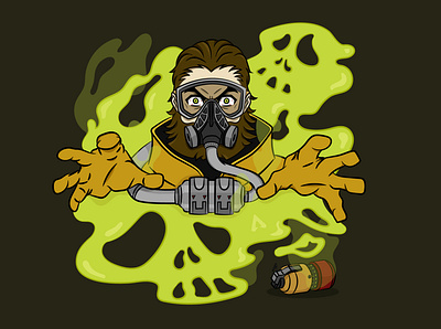 Man of science apex apexlegends cartoon caustic character characterart characterdesign characterillustration design digitalart digitaldrawing drawing gaming gas graphic design graphic designer illustration illustrator vector vectorart