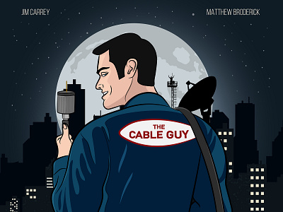 Chip Douglas a.k.a. The Cable Guy cableguy characterart characterdesign characterillustration comedy design digitalart digitaldrawing graphic design graphic designer illustration illustrator jimcarrey movie vector vectorart