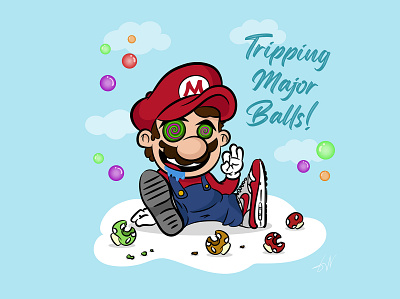 Tripping major balls 🍄 cartoon characterart characterdesign characterillustration design digitalart digitaldrawing drawing graphic design graphic designer illustration illustrator mario mushroom shrooms supermario vector vectorart