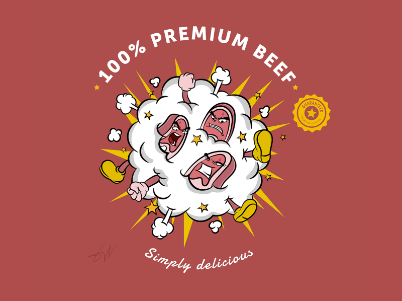 100% Premium Beef By The Visual Villain On Dribbble