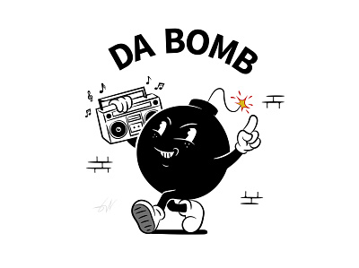 Da Bomb radio! bomb boombox cartoon characterart characterdesign characterillustration cool design digitalart explosive fire graphic design graphic designer illustration illustrator lit music radio vector vectorart