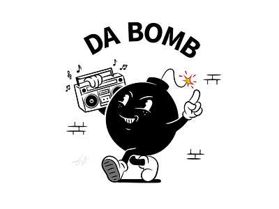 Da Bomb radio! bomb boombox cartoon characterart characterdesign characterillustration cool design digitalart explosive fire graphic design graphic designer illustration illustrator lit music radio vector vectorart