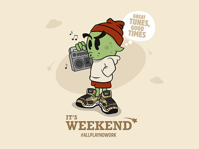 It's Weekend! alien boombox characterart characterdesign characterillustration chillin design digitalart graphic design graphic designer graphicart illustration illustrator relaxing vector weekend