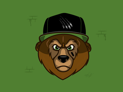 Mad bear angry bear characterart characterdesign characterillustration design digitalart graphic design graphic designer hat illustration illustrator urban vector vectorart